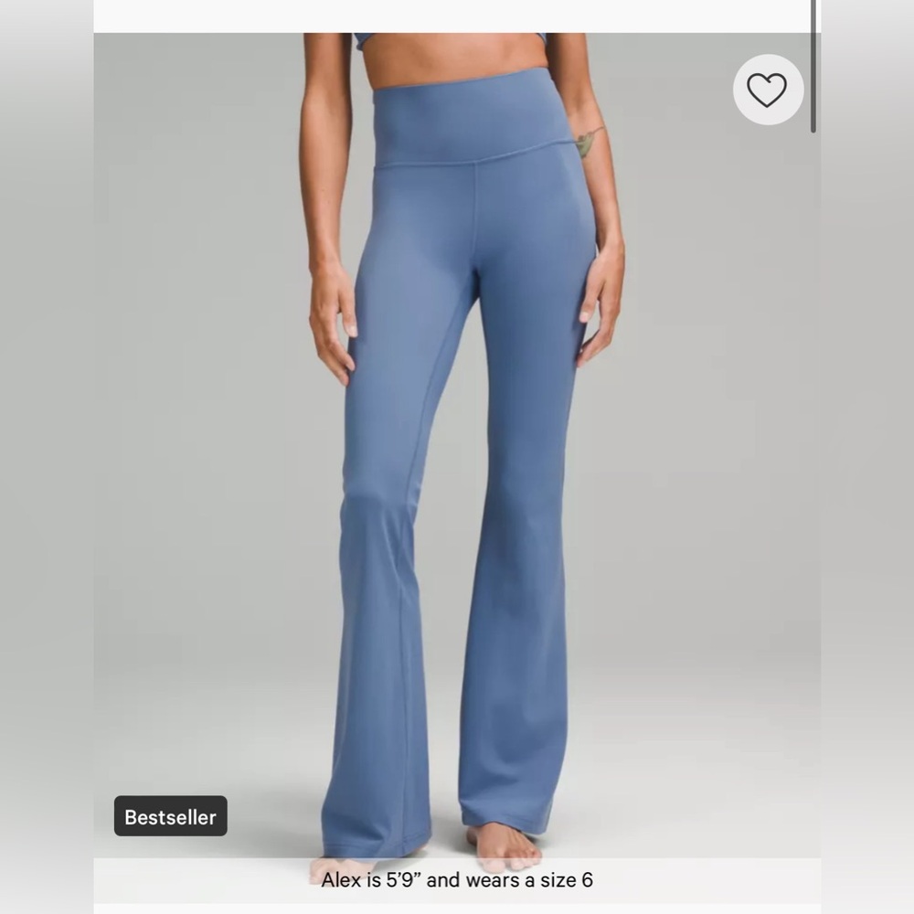 Lululemon Groove Nulu Super-High-Rise Flared Pant Leggings oasis blue